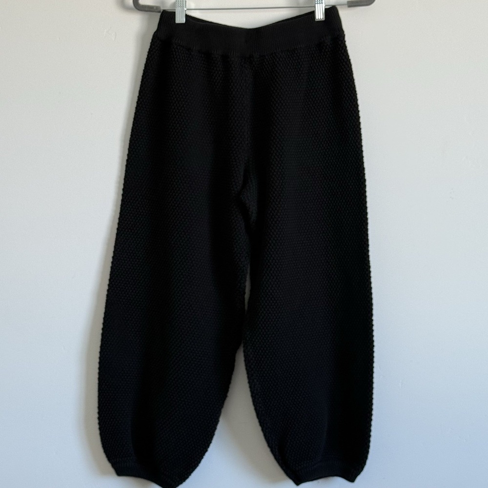 Free People Black Wide-Leg Knit Pants